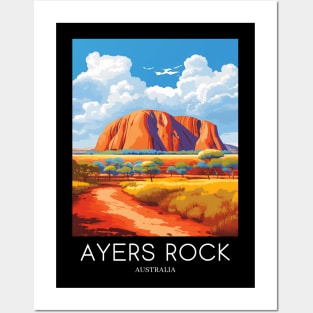 A Pop Art Travel Print of Uluru / Ayers Rock - Australia Posters and Art